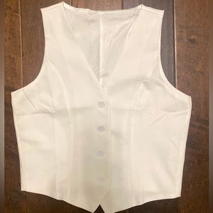 White Button Up Women’s Vest